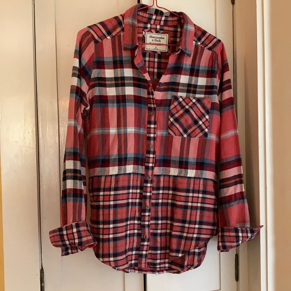 Like New Abercrombie & Fitch Mixed Plaid Flannel S - Picture 1 of 3